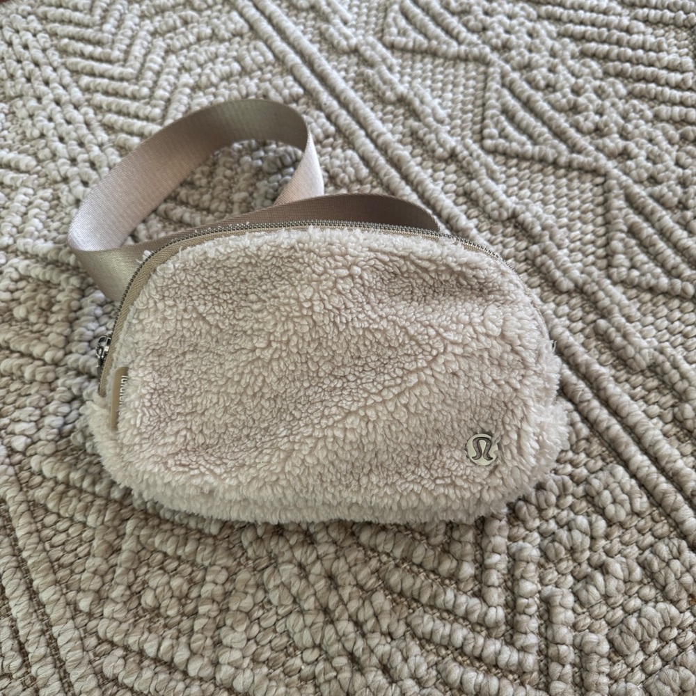 lululemon athletica Beige Sherpa Crossbody Bag